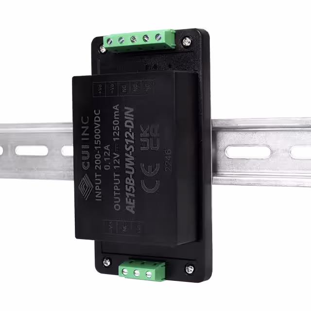 AE15B-UW-S12-DIN CUI Inc.  Fuentes de alimentación industriales para riel DIN